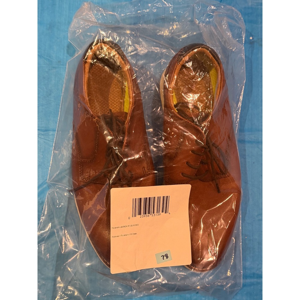 Florsheim Launch Plain Toe Oxford Cognac Leather Comfortech Shoes Mens 8.5